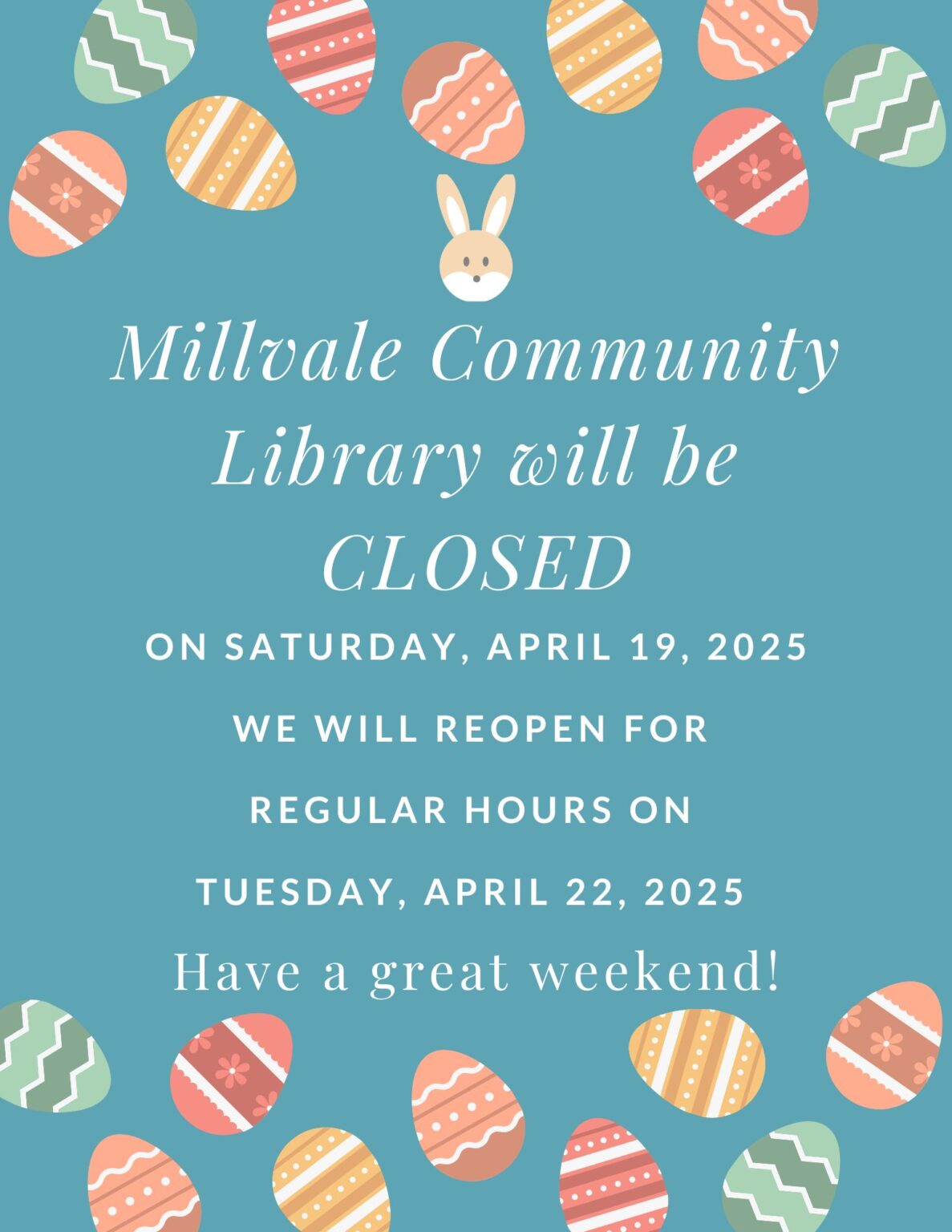 Millvale Community Library will be CLOSED