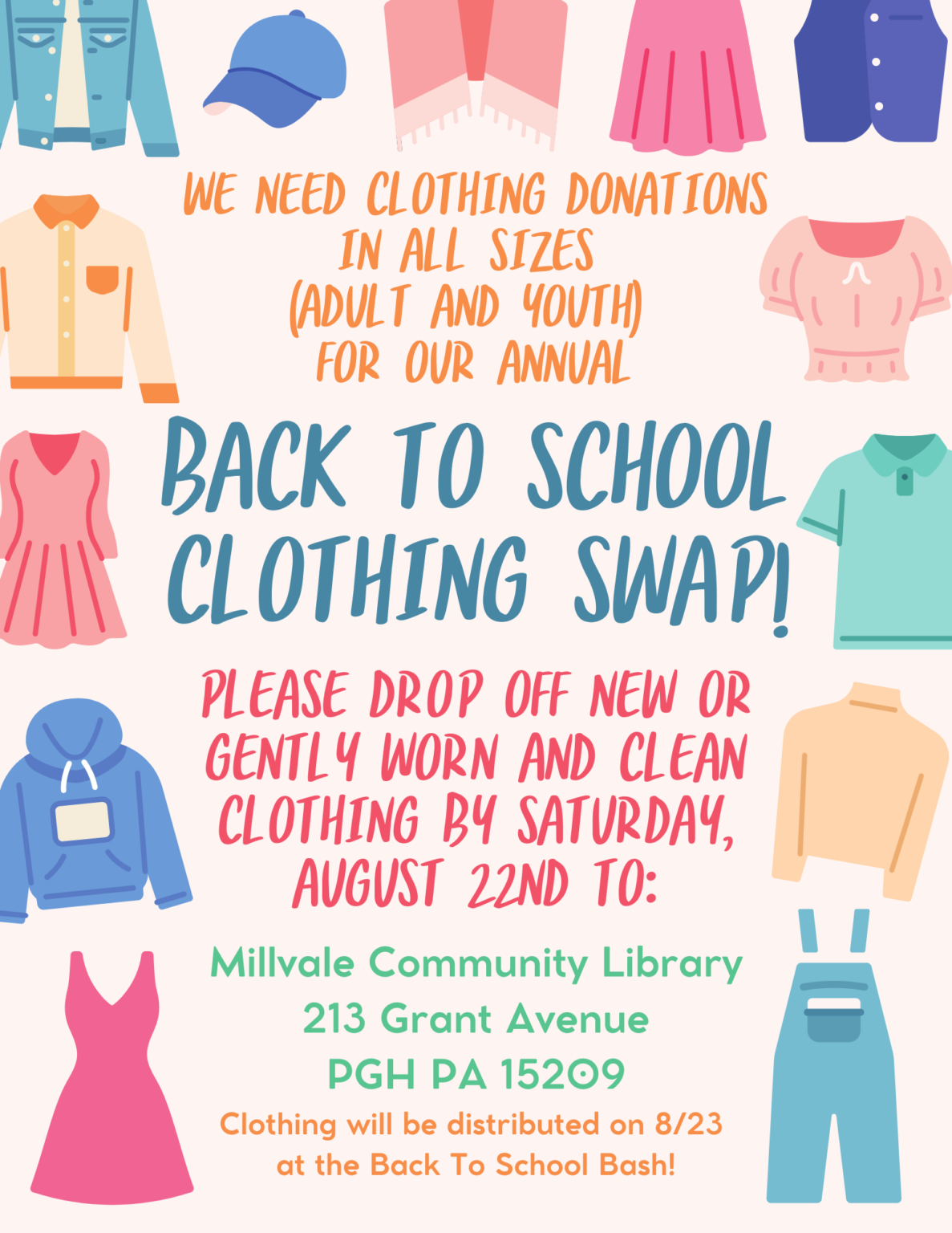 Back to school clothing swap!